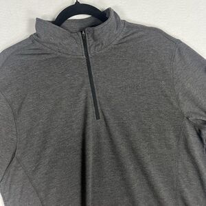 Orvis Classic Collection Mens Large 1/4 Zip Pullover Gray Performance Fleece L